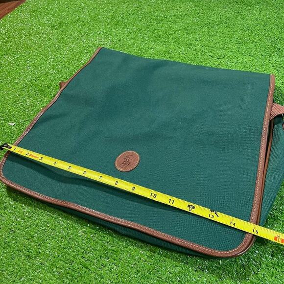 Polo Ralph Lauren Green Brown‎ Pony Logo Messenger Bag Crossbody NEW - Picture 2 of 8